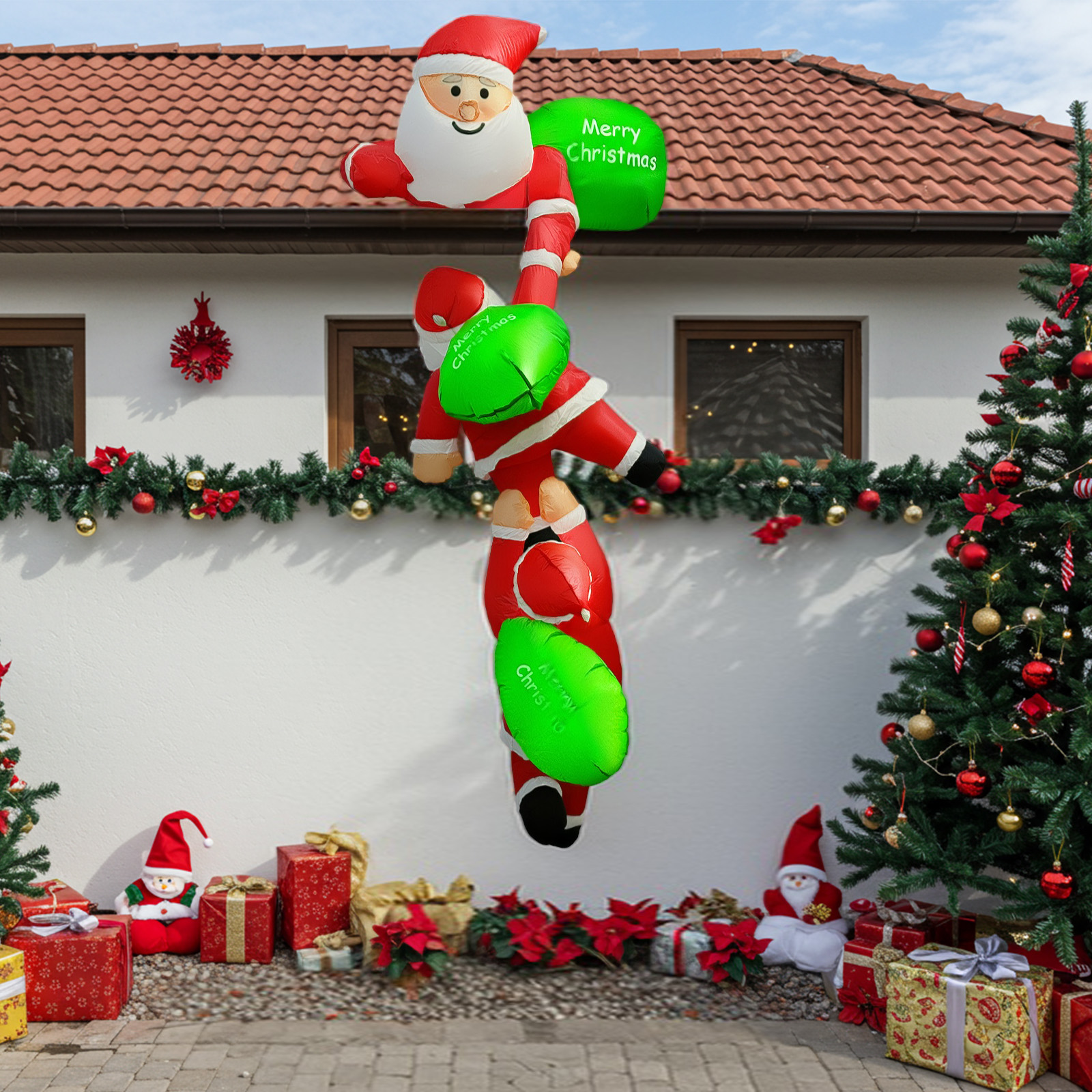 8FT Christmas Inflatable Outdo - مراجعة Xmas Outdoor Lighting Decorations وسعره