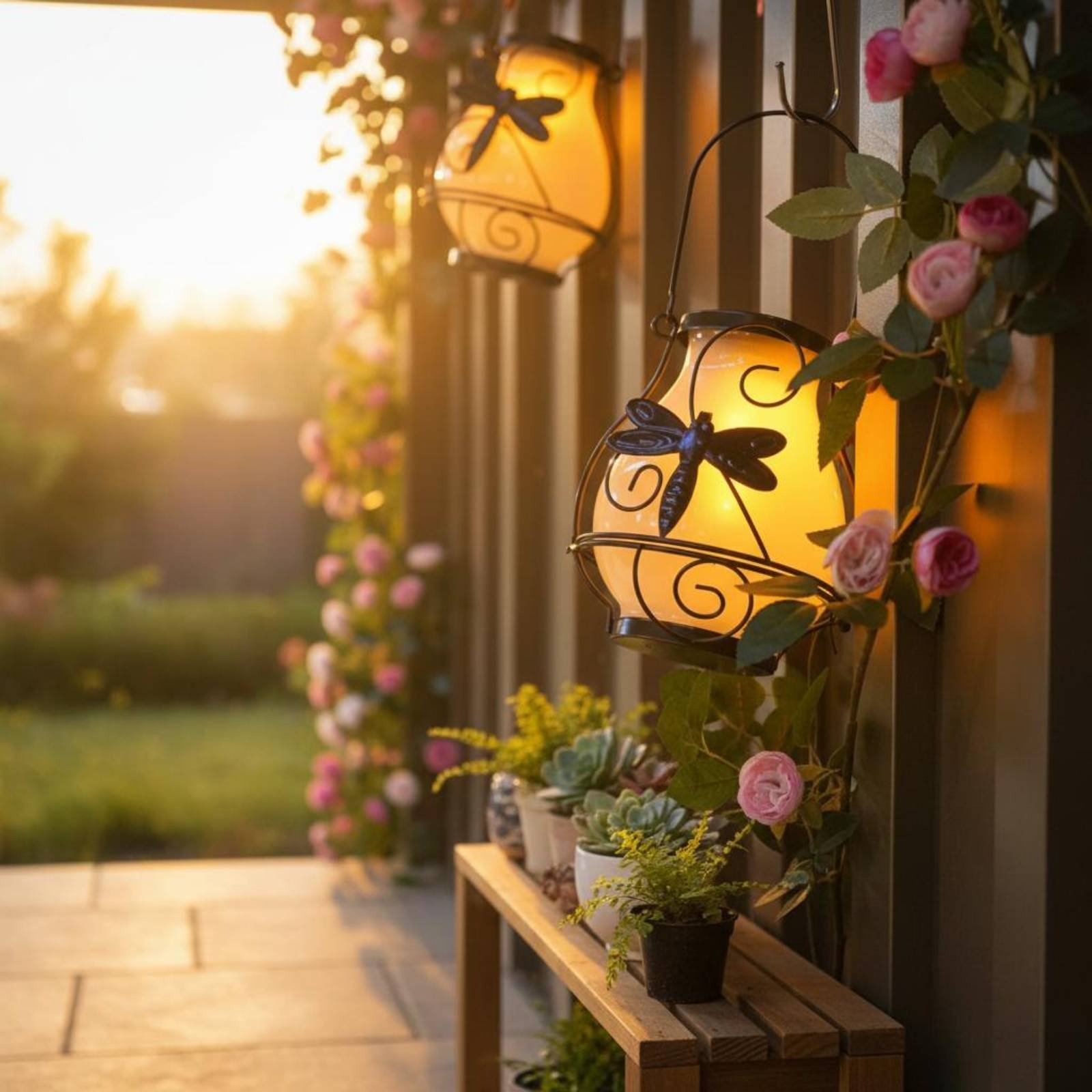 Solar Butterfly Lantern Waterp - مراجعة Outdoor Lighting For Patio وسعره