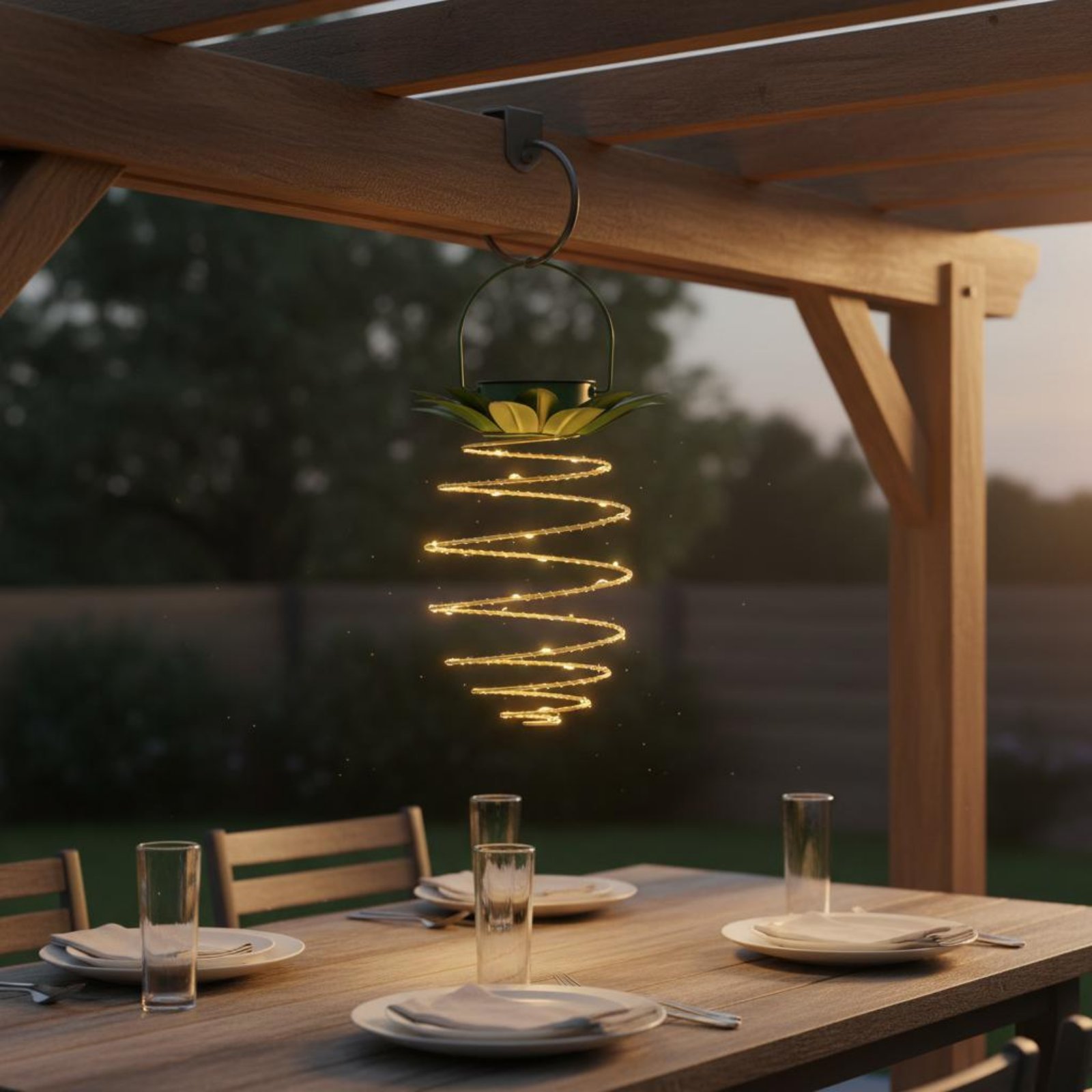 2 Pieces Solar Pineapple Lamp  - مراجعة Outdoor Lighting For Patio وسعره