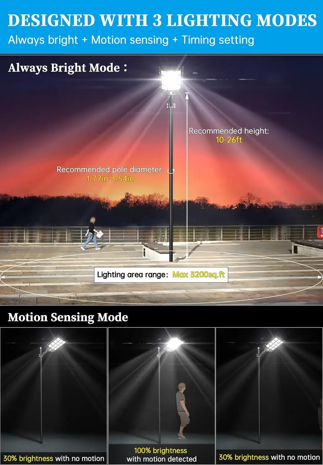 BestsellerSL-6000W Solar Stree - مراجعة Outdoor Lighting Dusk To Dawn وسعره