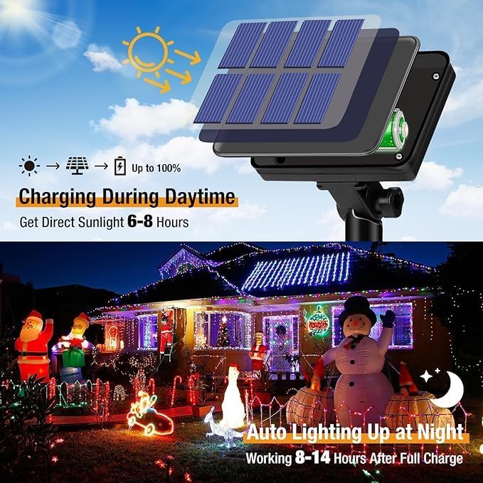 Christmas Outdoor Solar String - مراجعة Xmas Outdoor Lighting Decorations وسعره