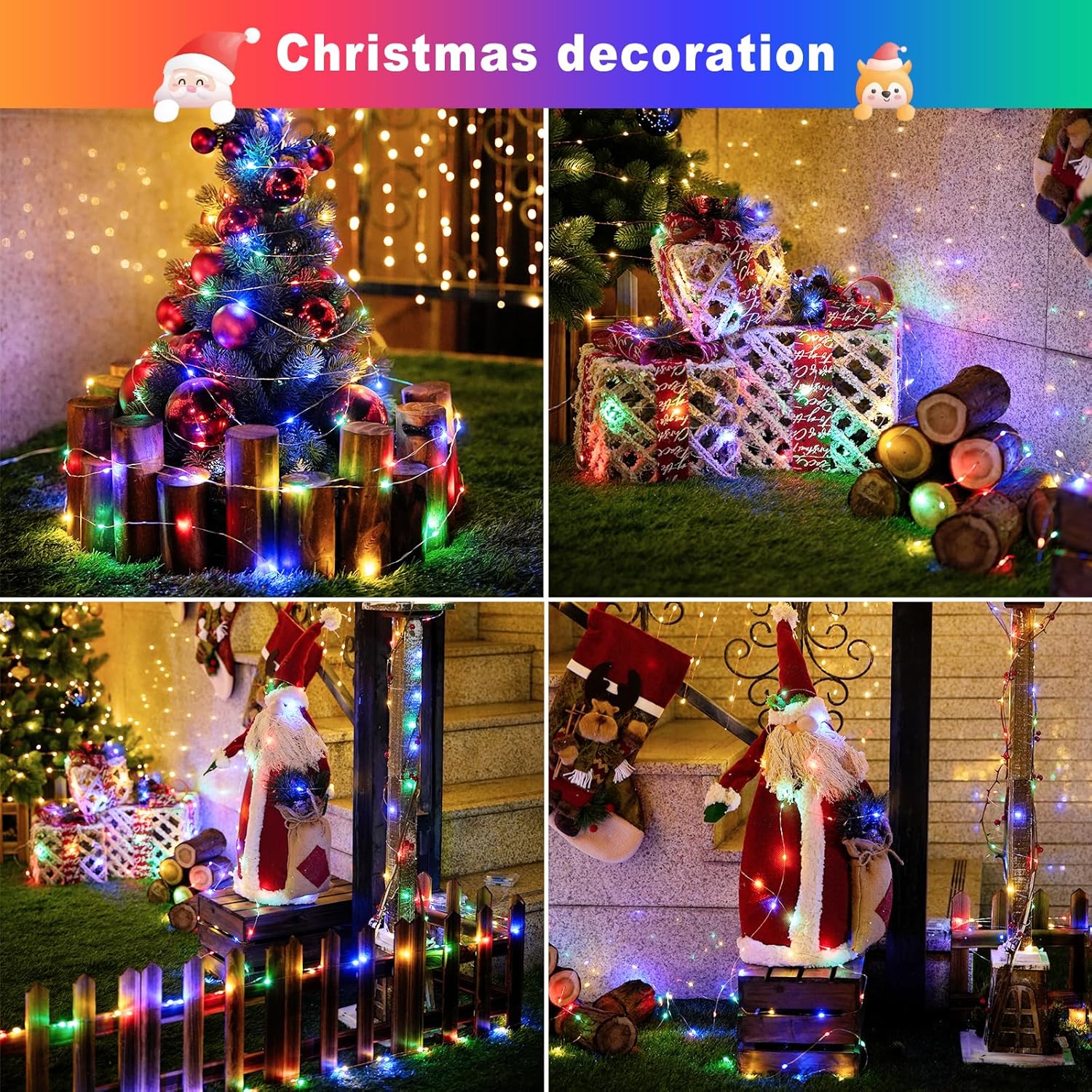 Christmas Outdoor Solar String - مراجعة Xmas Outdoor Lighting Decorations وسعره