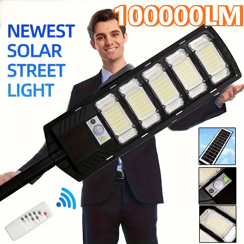 100000LM Solar Light Commercia - مراجعة Outdoor Lighting Dusk To Dawn وسعره