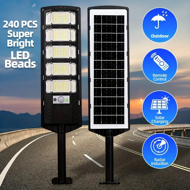 100000LM Solar Light Commercia - مراجعة Outdoor Lighting Dusk To Dawn وسعره