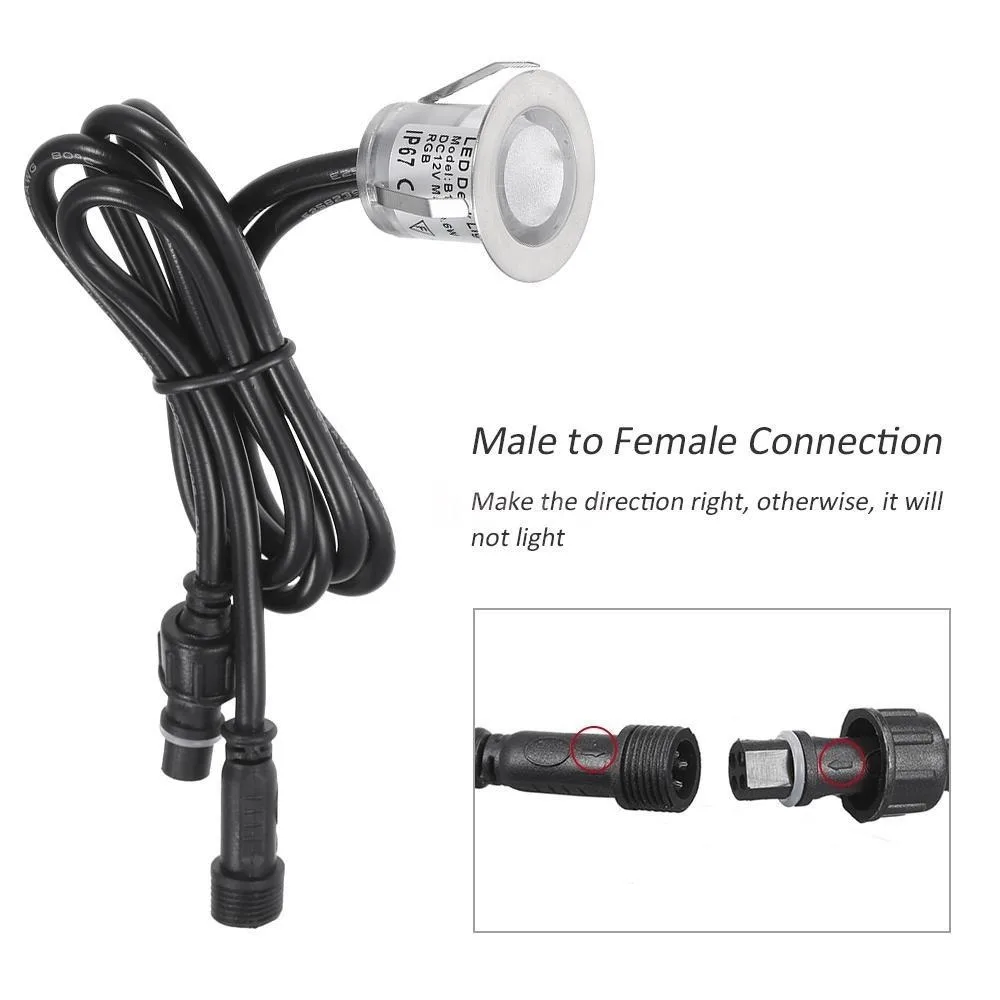 32mm RGBW LED Deck Light 0 6W  - مراجعة Outdoor Lighting Ground Fixtures وسعره