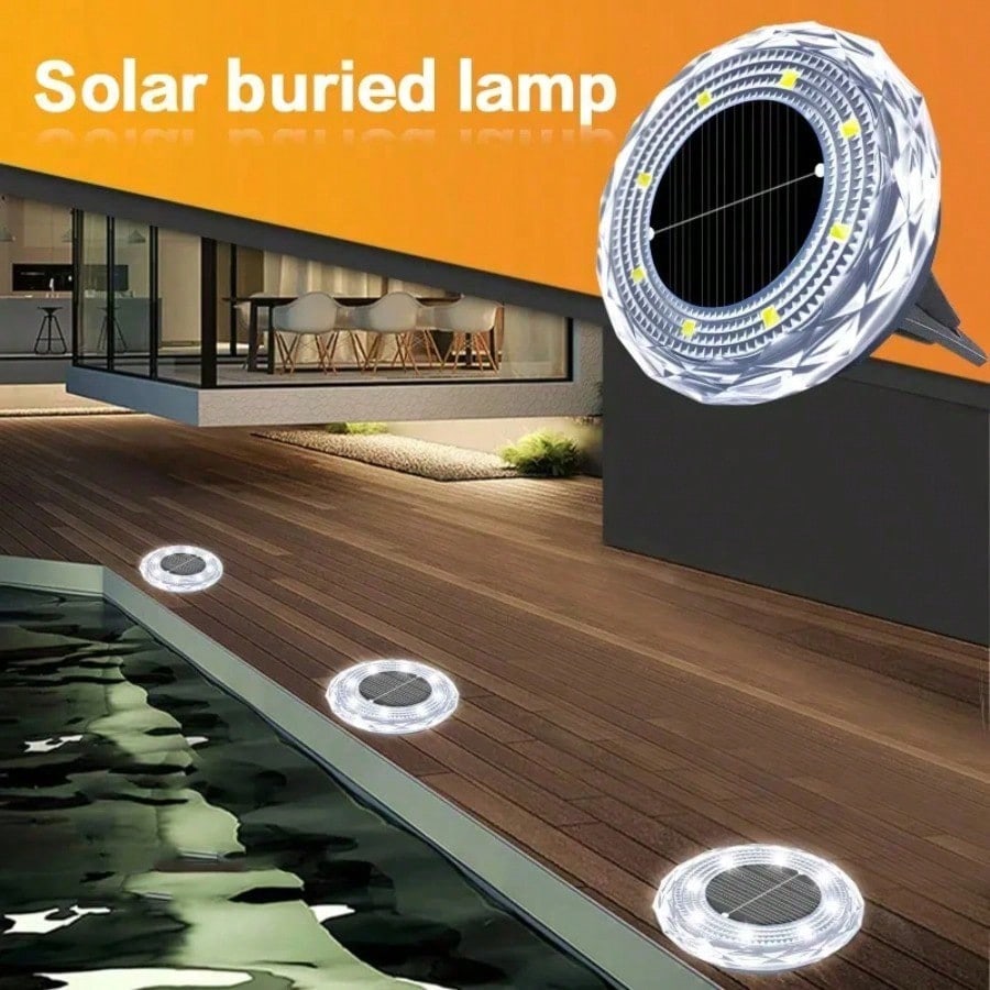 4/8/12-Piece Solar Underground - مراجعة Outdoor Lighting For Your Yard وسعره