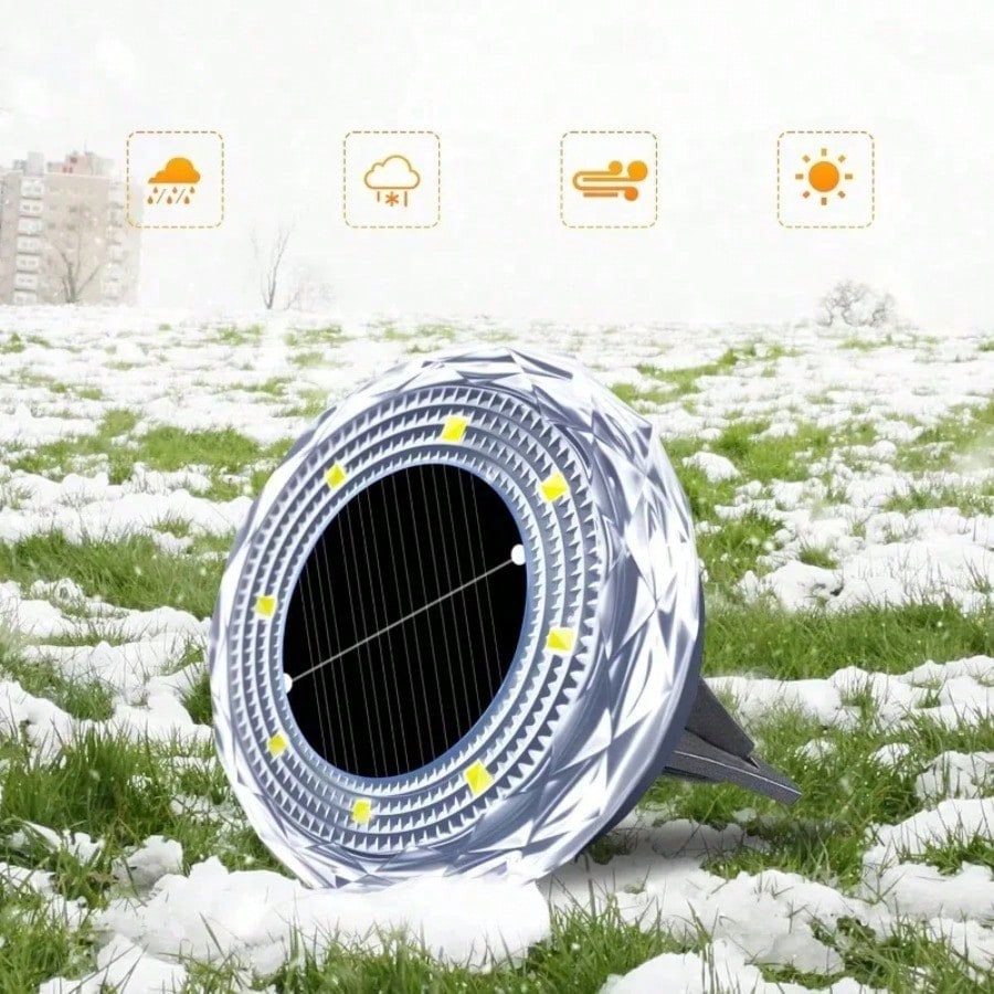 4/8/12-Piece Solar Underground - مراجعة Outdoor Lighting For Your Yard وسعره