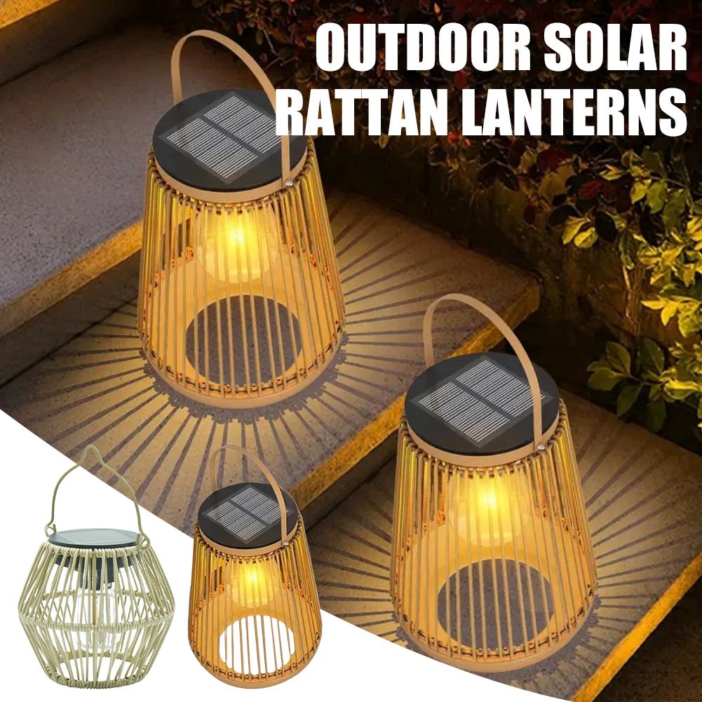 IP65 Waterproof Solar Rattan L - مراجعة Outdoor Lighting Lamps وسعره