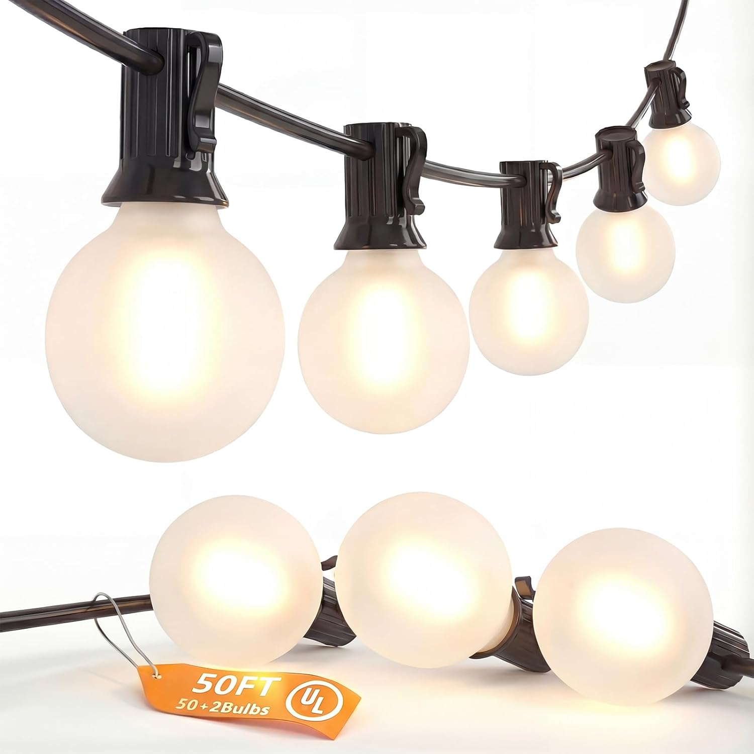50FT Outdoor String Lights wit - مراجعة Outdoor Lighting For Patio وسعره