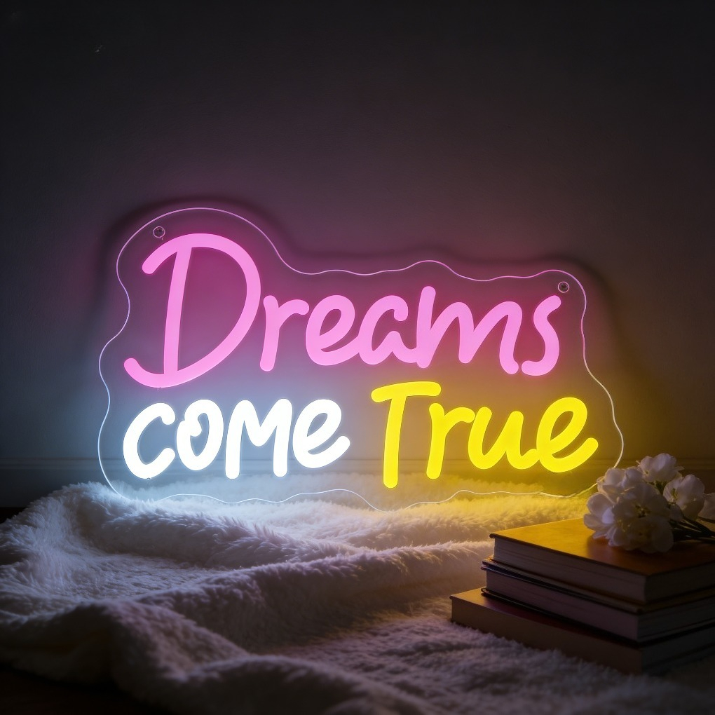 Dreams Come True Neon Light Si - مراجعة Outdoor Lighting Quotes وسعره