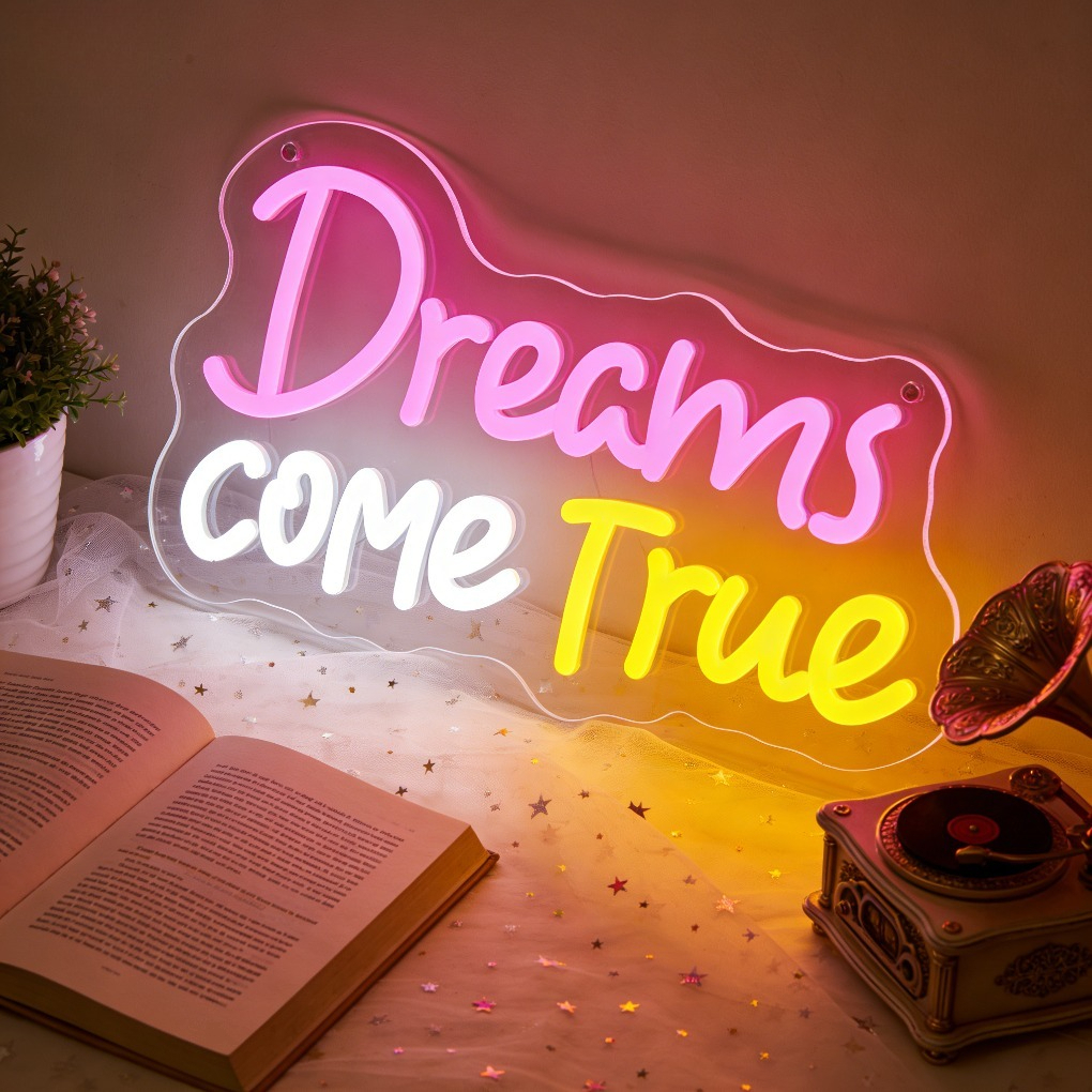 Dreams Come True Neon Light Si - مراجعة Outdoor Lighting Quotes وسعره