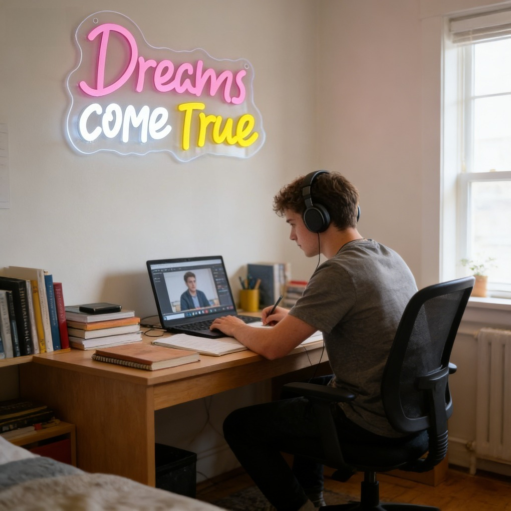 Dreams Come True Neon Light Si - مراجعة Outdoor Lighting Quotes وسعره