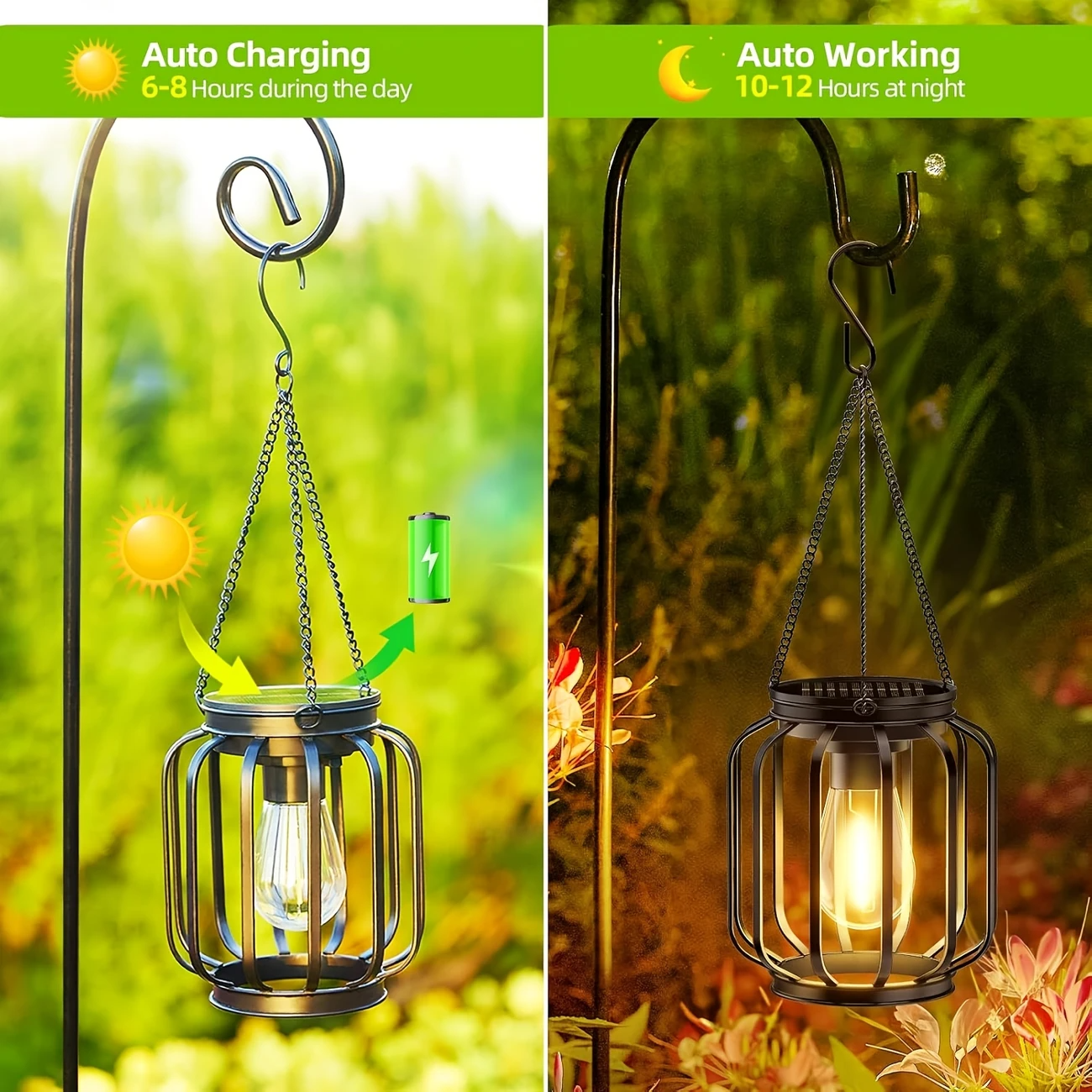 1/2pcs Solar Lantern Outdoor L - مراجعة Outdoor Lighting Chandelier وسعره