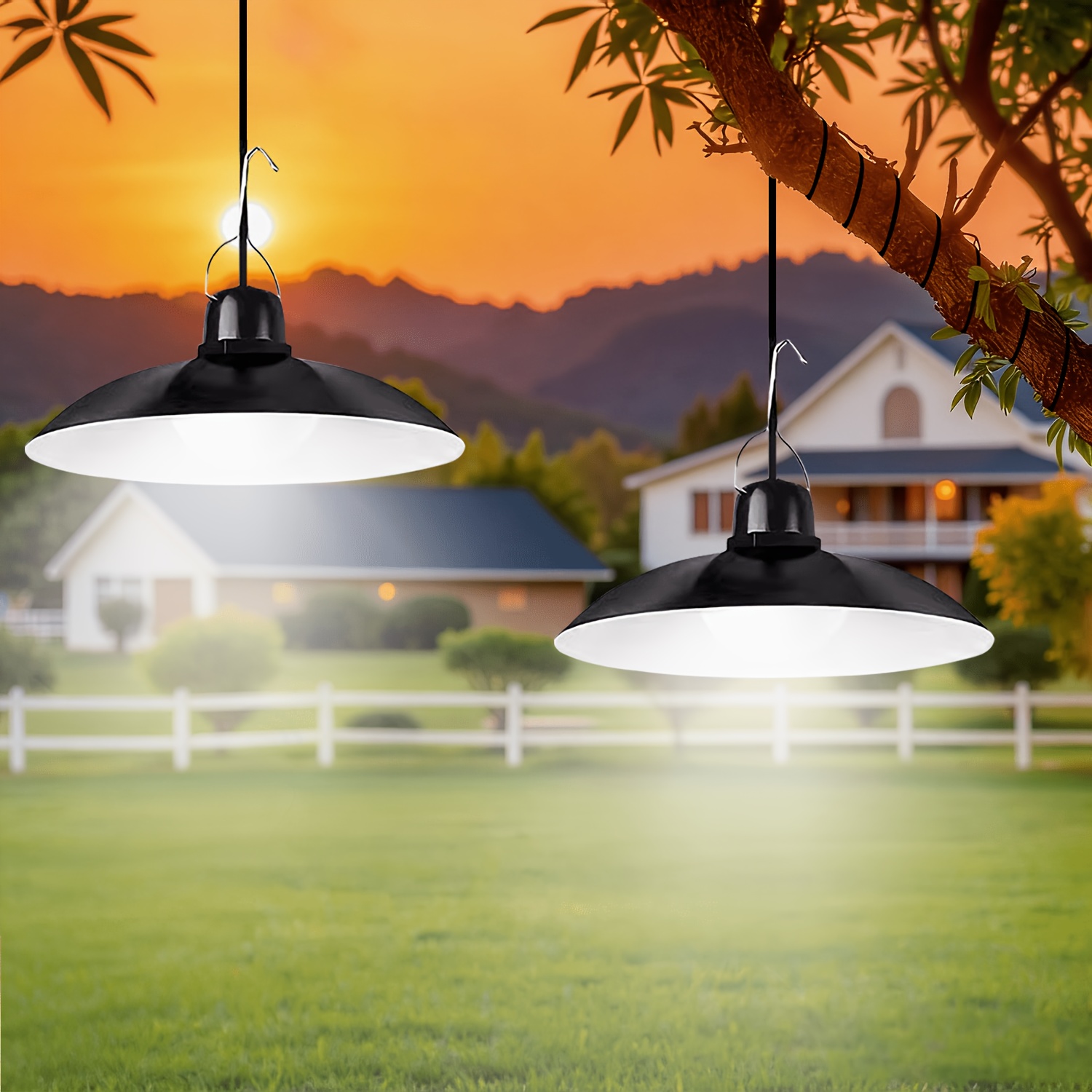 1pc Solar Pendant Light Outdoo - مراجعة Outdoor Lighting Chandelier وسعره
