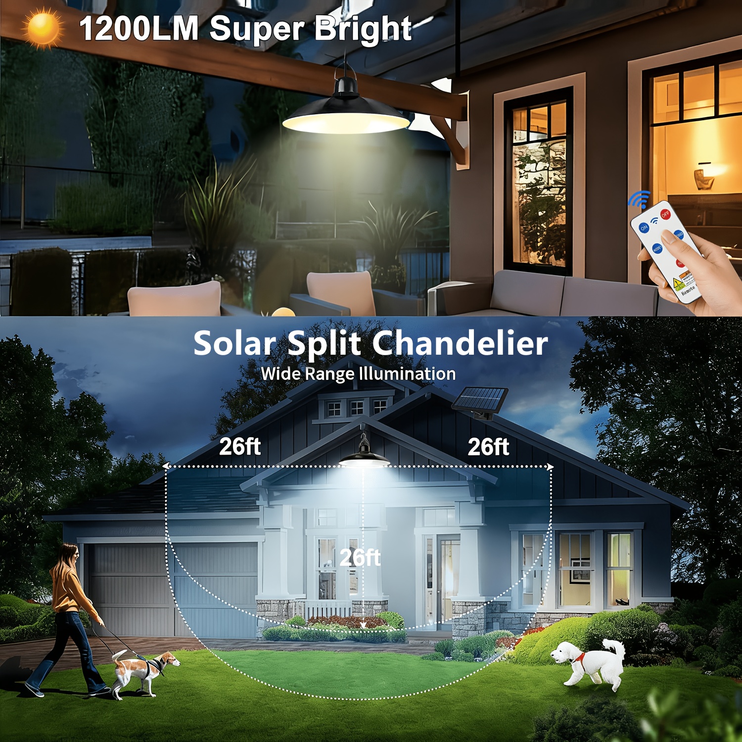 1pc Solar Pendant Light Outdoo - مراجعة Outdoor Lighting Chandelier وسعره