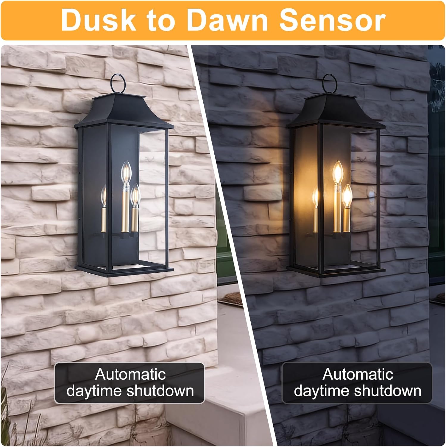 Large 3 Light Outdoor Wall Lan - مراجعة Outdoor Lighting Dusk To Dawn وسعره