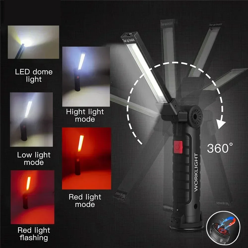 LED COB Flashlight USB Recharg - مراجعة Outdoor Lighting Panel وسعره