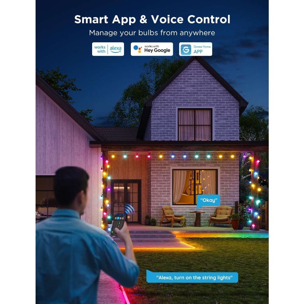 Govee Smart Outdoor String Lig - مراجعة Outdoor Lighting Govee وسعره