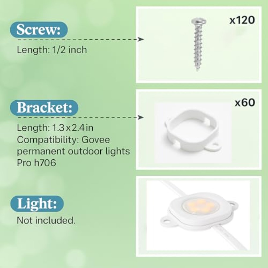 Mounting Clips for Govee Perma - مراجعة Outdoor Lighting Govee وسعره