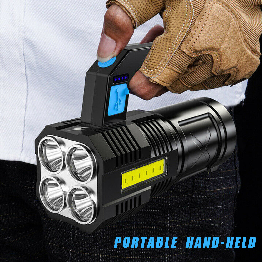 USB Rechargeable Handheld LED  - مراجعة Outdoor Lighting Rechargeable وسعره