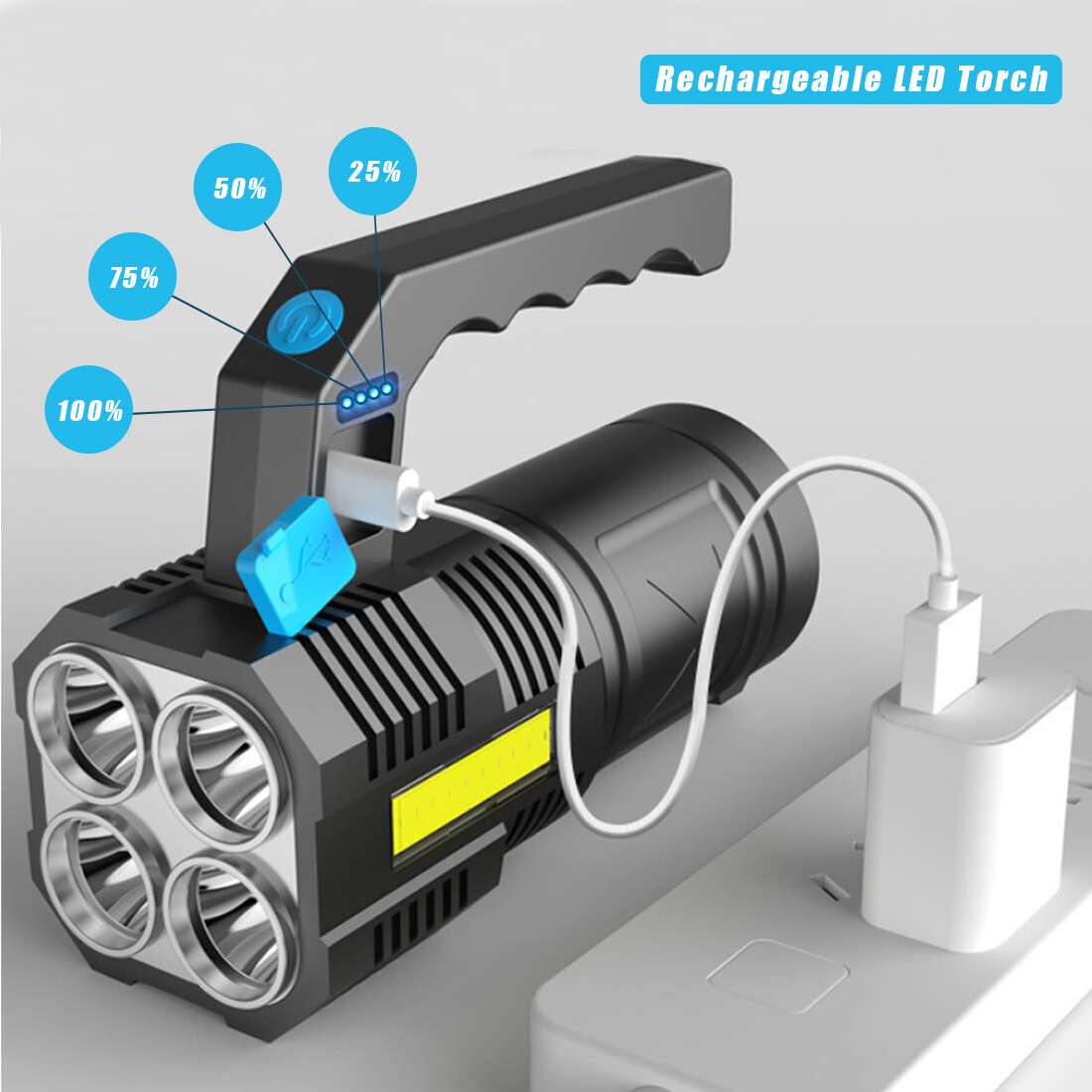 USB Rechargeable Handheld LED  - مراجعة Outdoor Lighting Rechargeable وسعره