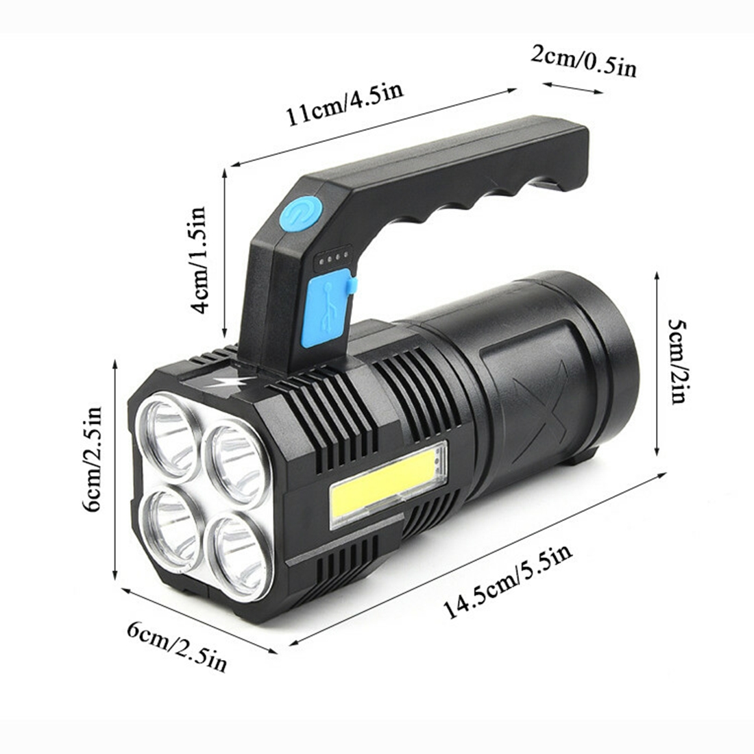 USB Rechargeable Handheld LED  - مراجعة Outdoor Lighting Rechargeable وسعره