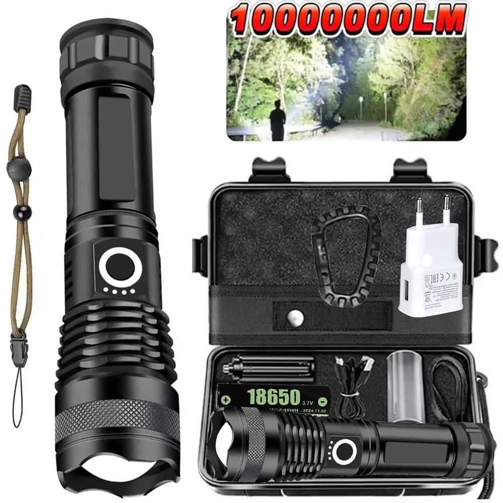 High Power LED Flashlight Rech - مراجعة Outdoor Lighting Rechargeable وسعره