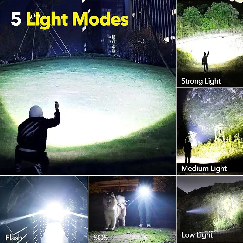 High Power LED Flashlight Rech - مراجعة Outdoor Lighting Rechargeable وسعره
