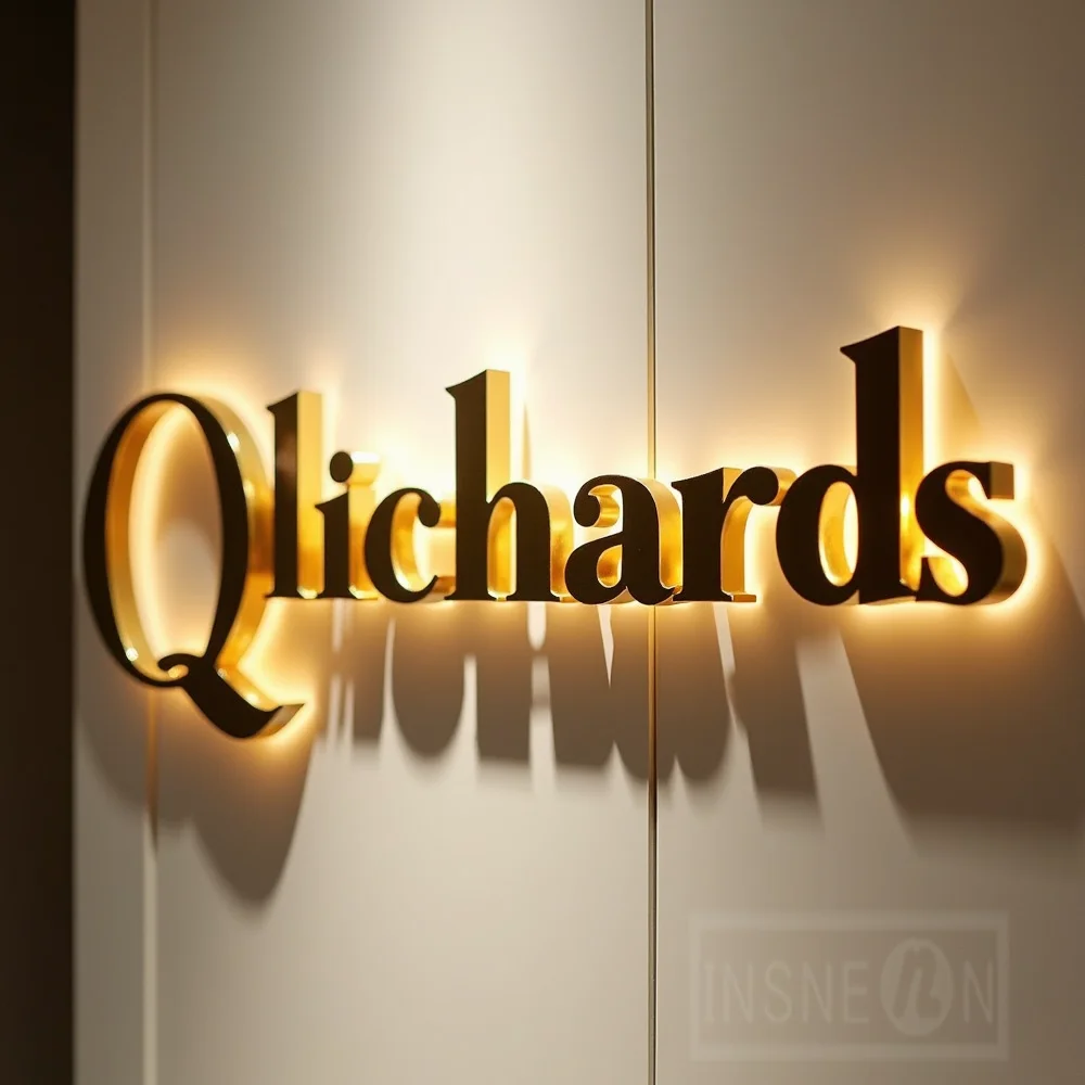 Custom Metal LED Sign Wall Log - مراجعة Outdoor Lighting Company وسعره