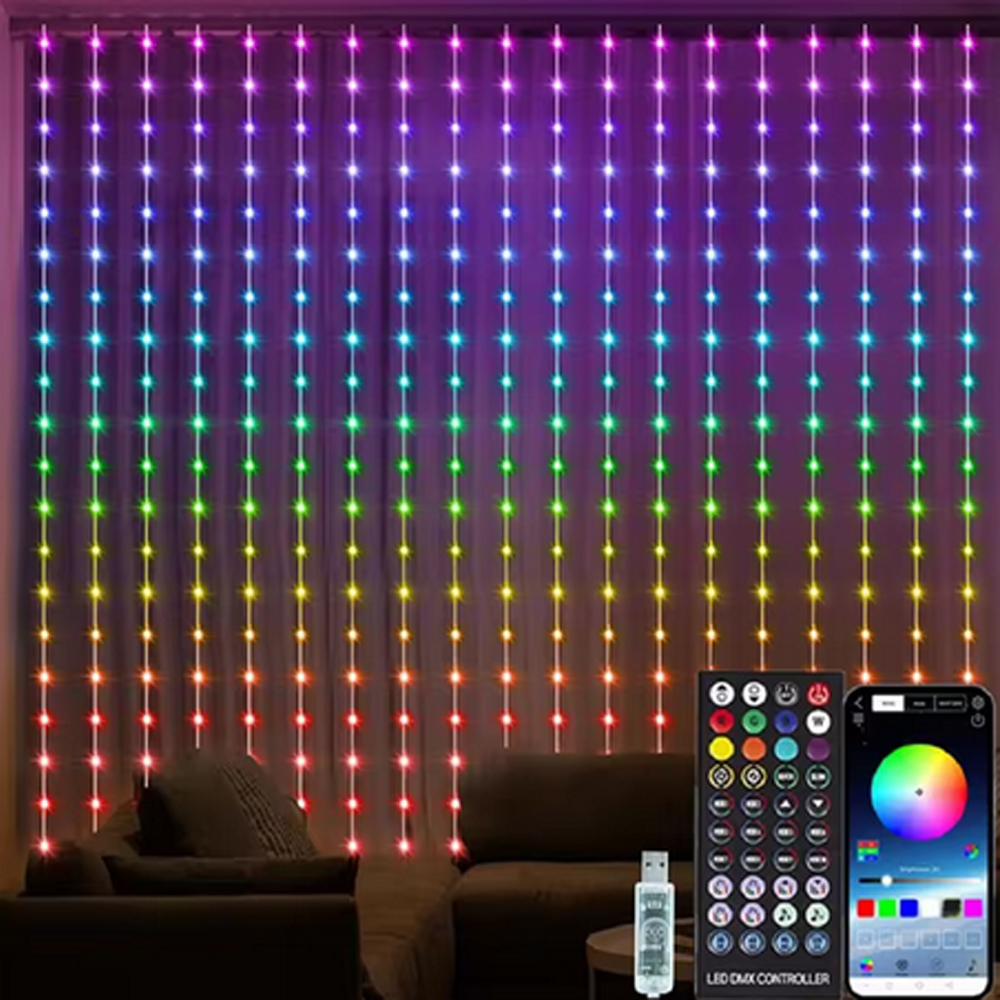 3M RGB Smart LED Curtain Light - مراجعة Outdoor Lighting Lamps وسعره