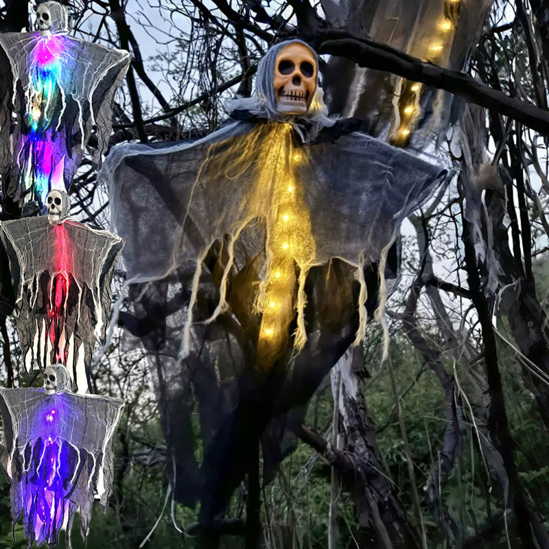 Halloween Grim Reaper Skeleton - مراجعة Outdoor Lighting Chandelier وسعره