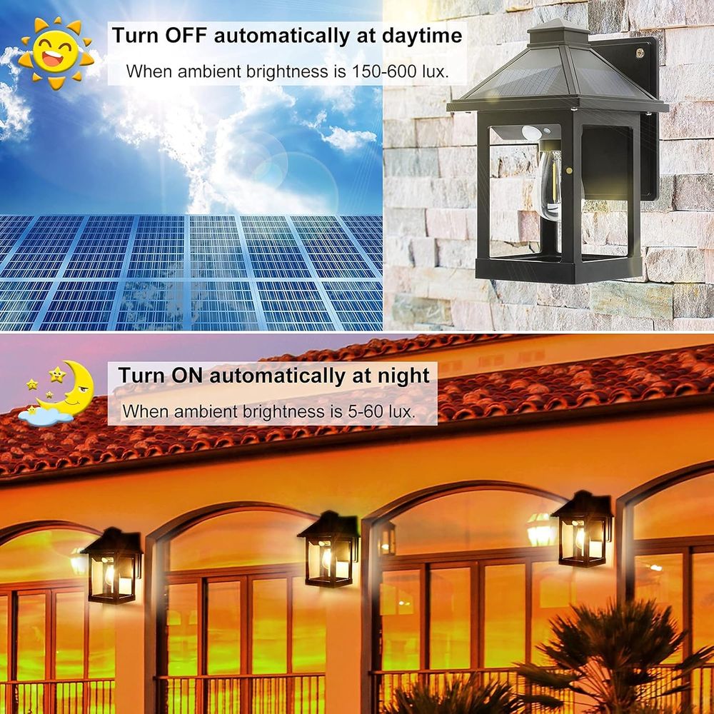 Outdoor Wall Lanterns with 3 M - مراجعة Outdoor Lighting Dusk To Dawn وسعره