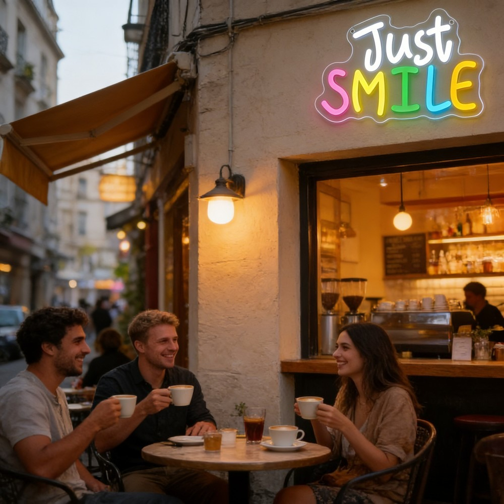 Just Smile LED Neon Sign for H - مراجعة Outdoor Lighting Quotes وسعره
